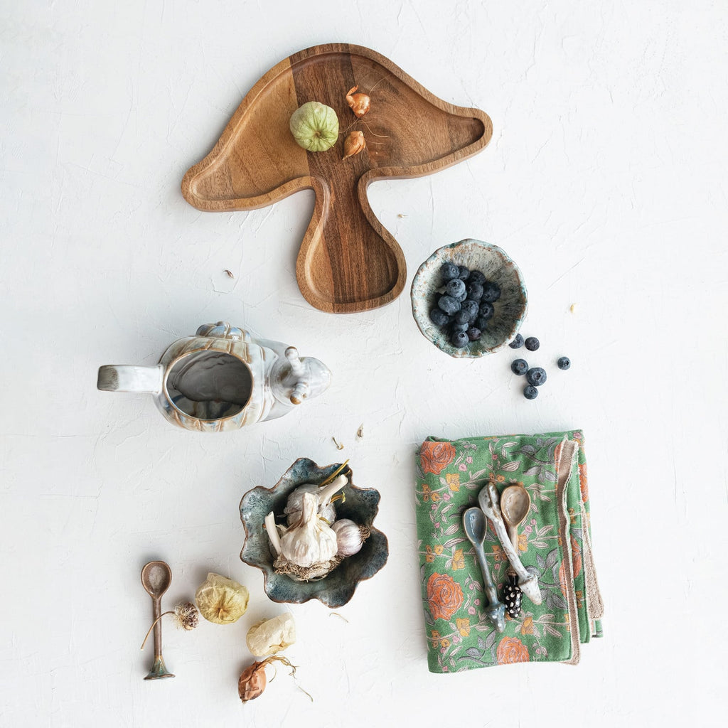 Stoneware Spoon with Mushroom Handle
