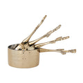 Gold Measuring Cups with Floral Handles