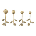 Gold Floral Handle Measuring Spoon Set