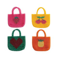 Beaded Fruit & Heart Mini Handbag — Orange