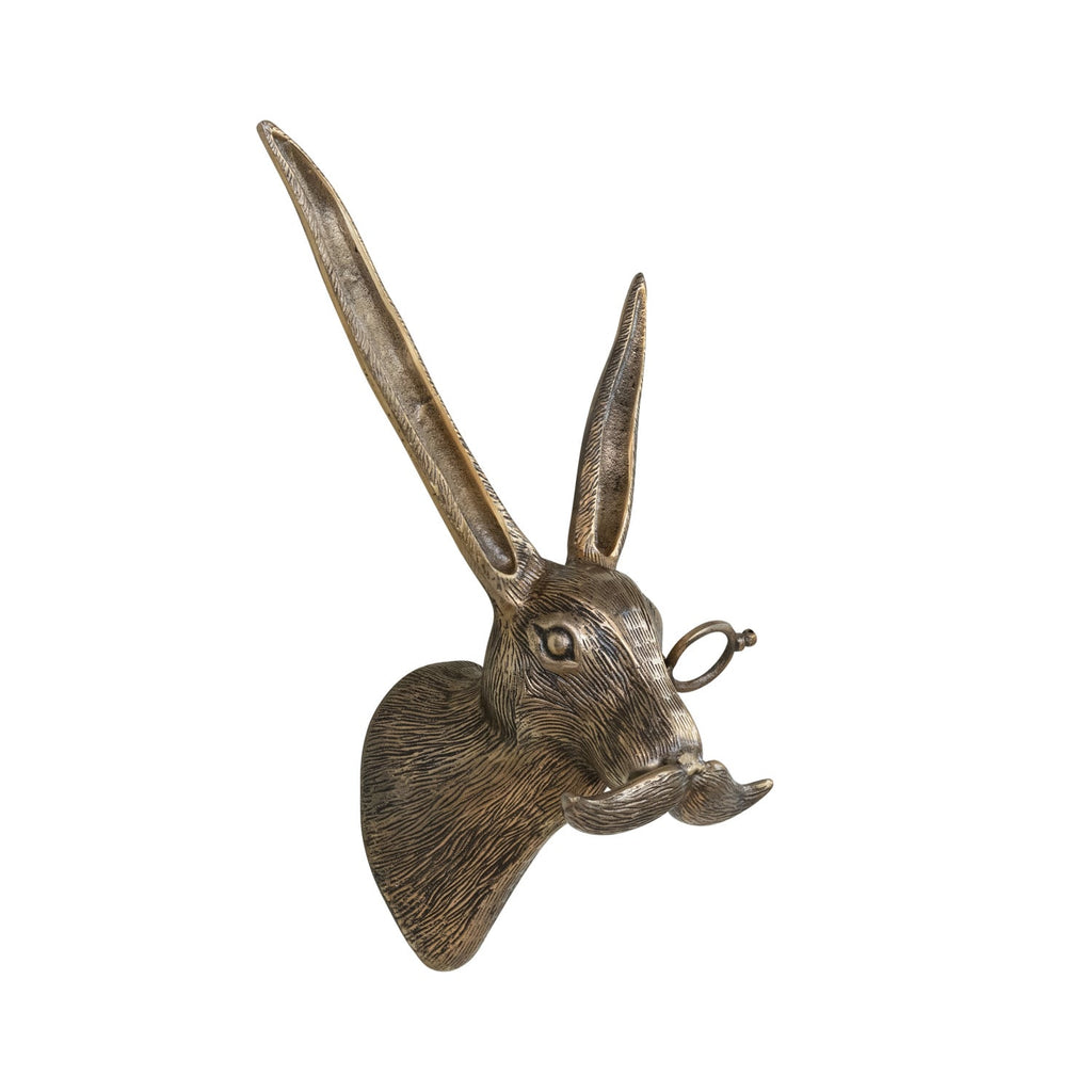 Antique Brass Dapper Rabbit Wall Decor