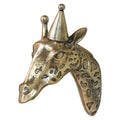 Brass Giraffe Wall Décor with Party Hat