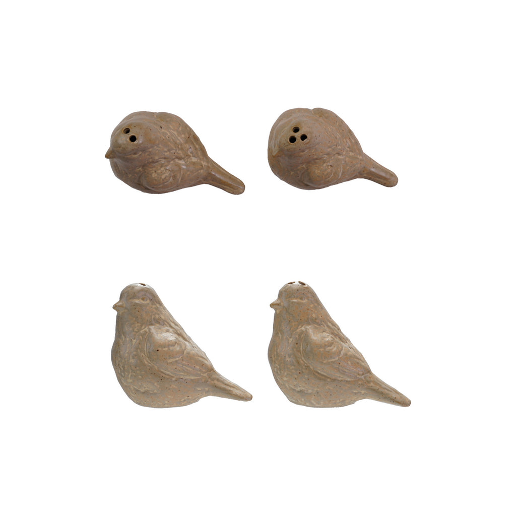Reactive Glaze Bird Salt & Pepper Shakers