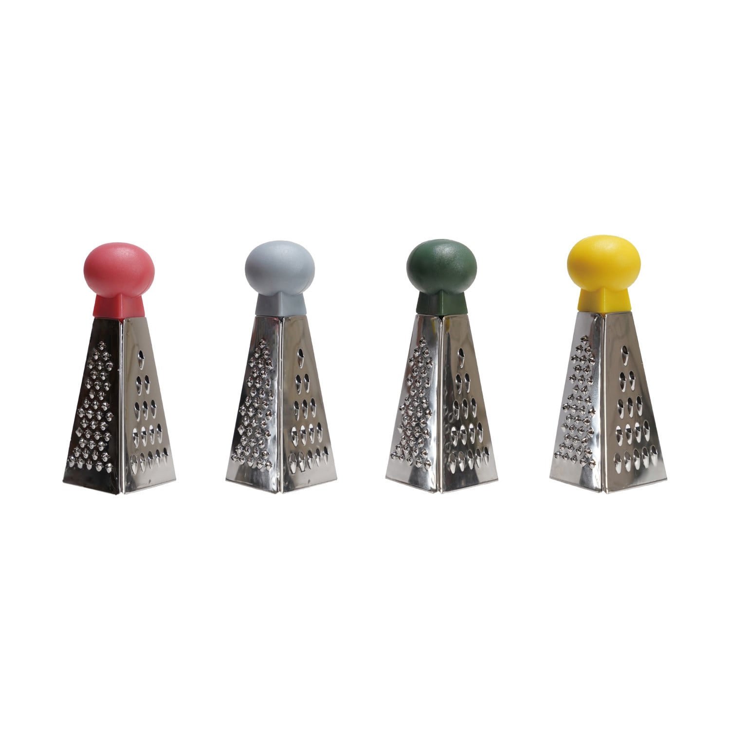 Three-Sided Stainless Steel Mini Grater — Gray