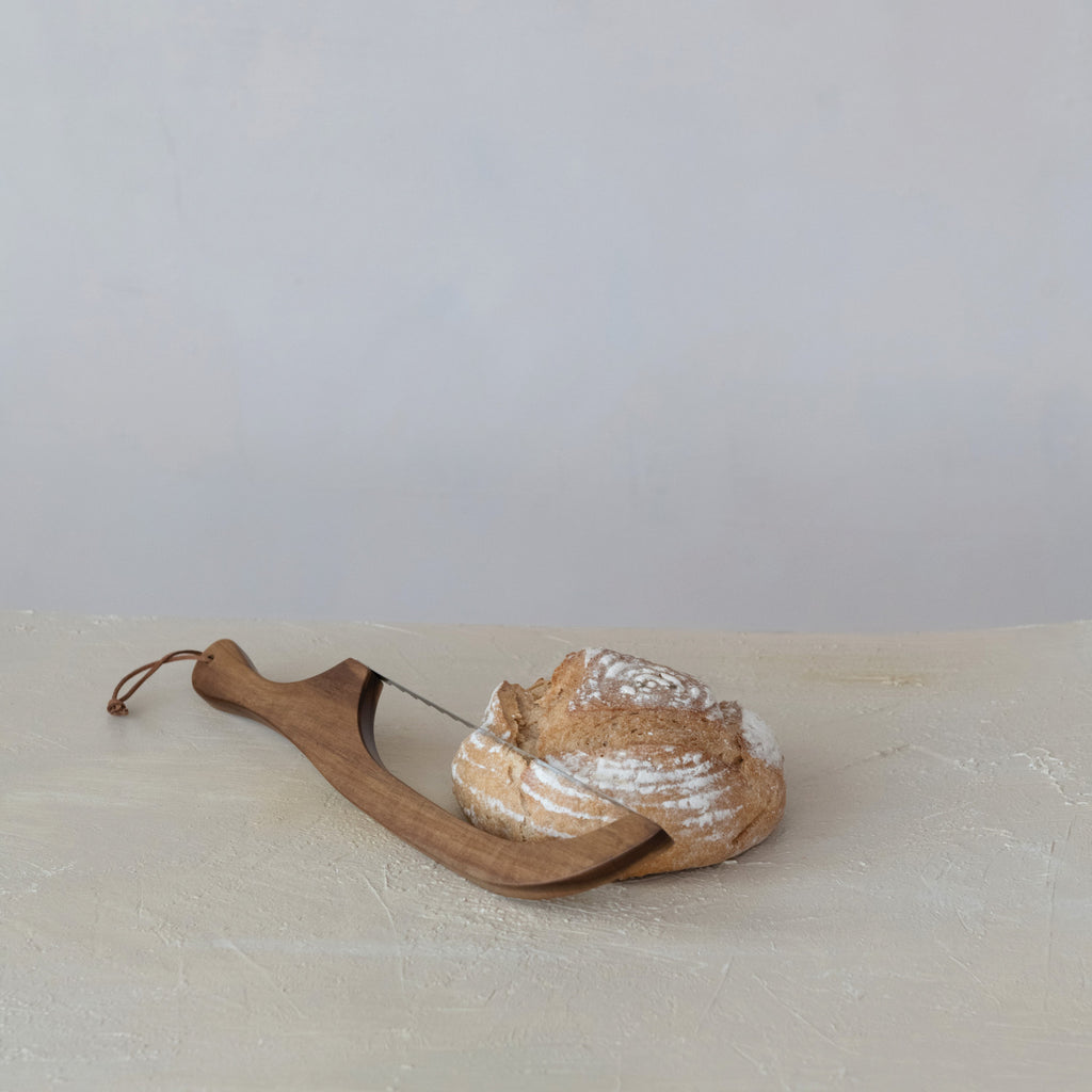 Classic Wooden Bread Bow Knife