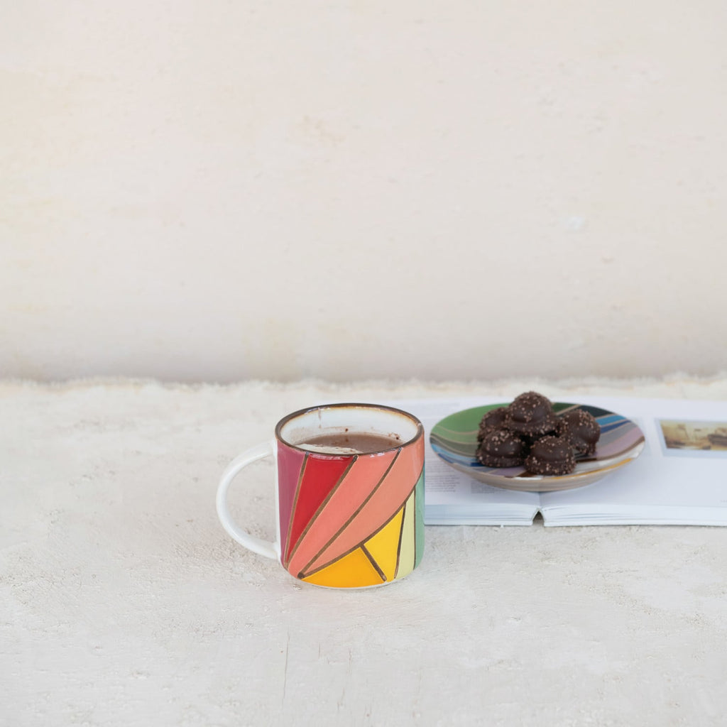 Hand-Painted Multicolor Ceramic Mug
