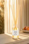 Villa Rue Golden Hour reed diffuser — themed scene