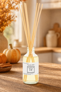 Villa Rue Pumpkin Spice reed diffuser — themed scene