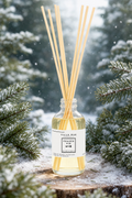 Villa Rue Fraser Fir reed diffuser — themed scene