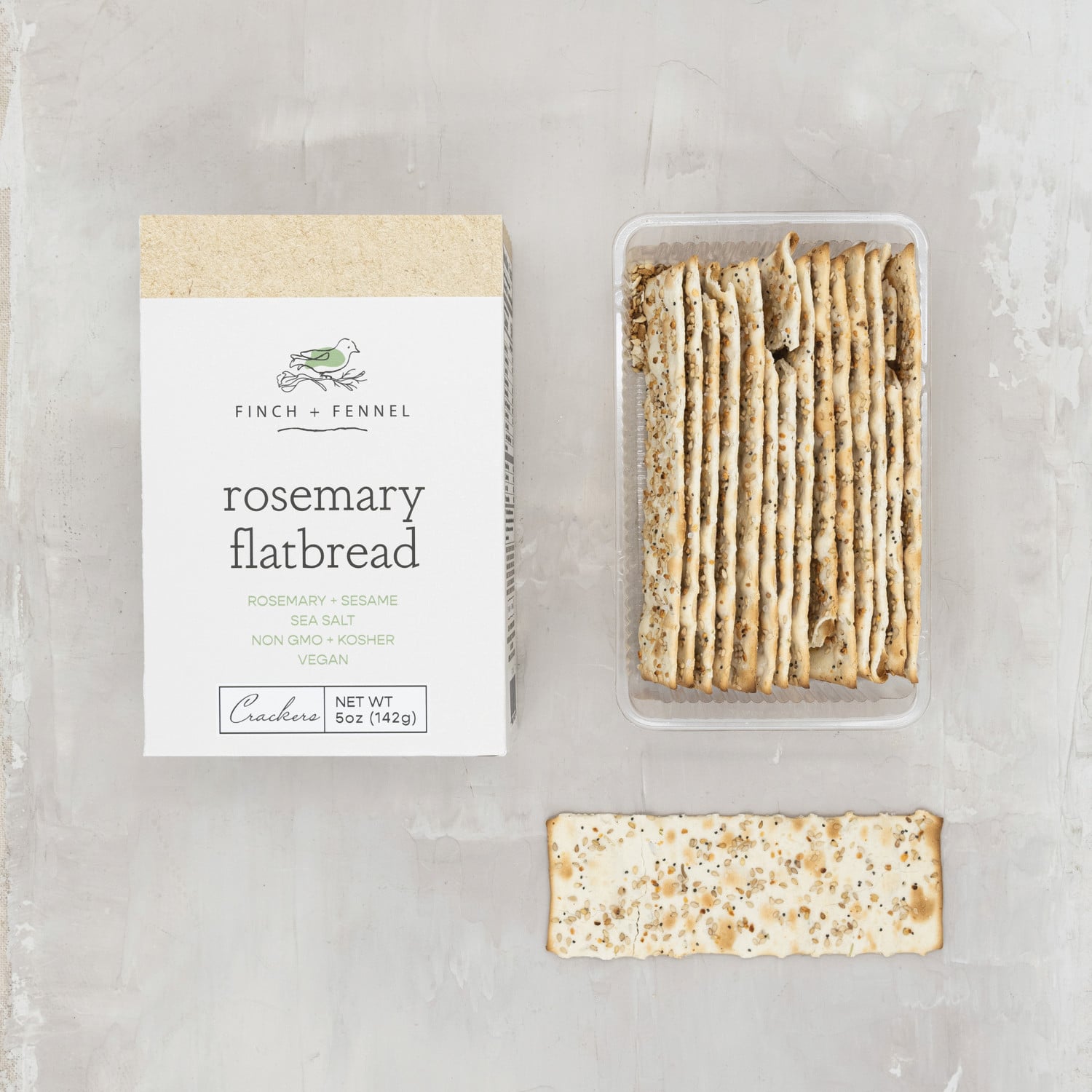Rosemary Sesame Flatbread Crackers