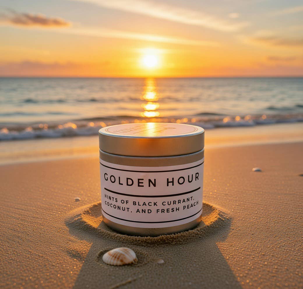 Villa Rue golden hour soy candle — 2oz Tin
