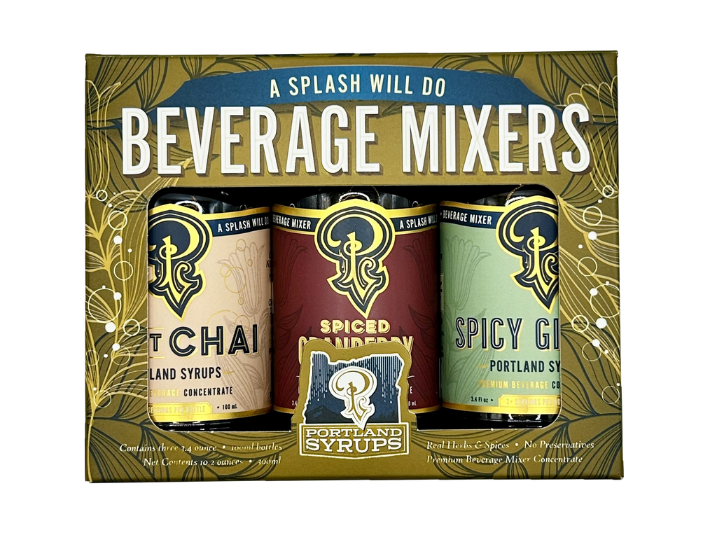 Portland Syrups Gold Variety Gift Set – Bright Chai, Spicy Ginger, Spiced Cranberry