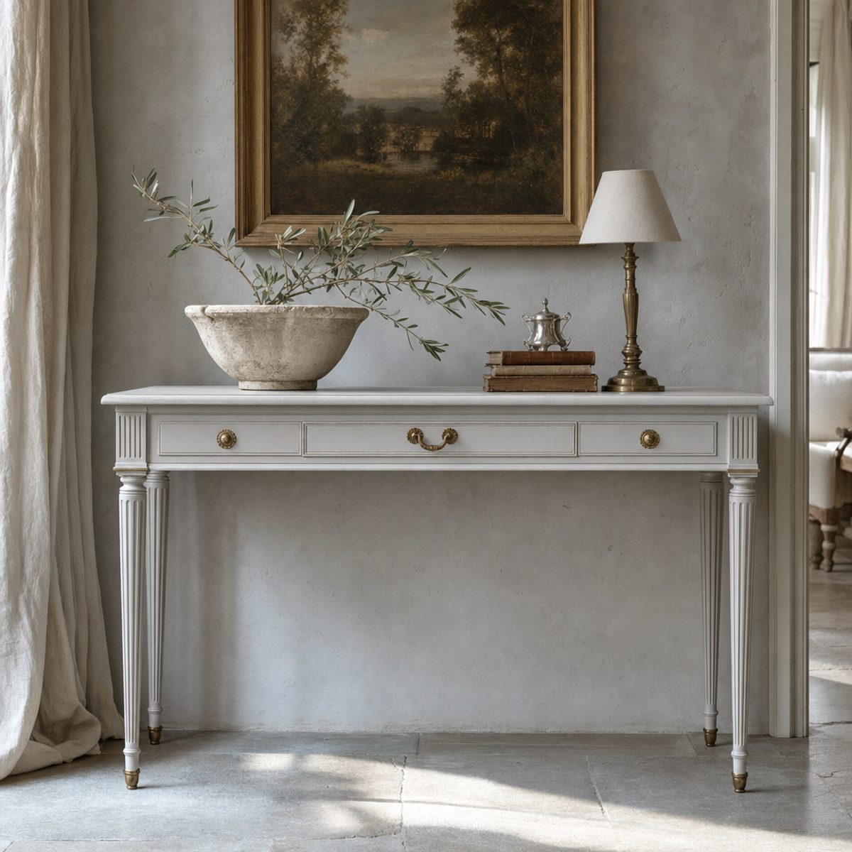 Wise Owl Chalk Synthesis Paint — Limestone — styled room