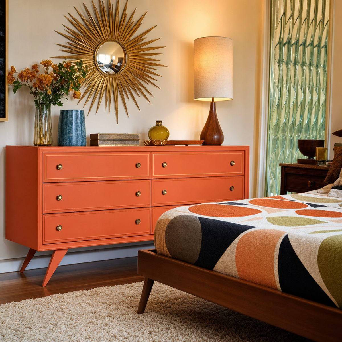 Wise Owl Chalk Synthesis Paint — Mandarina — styled room