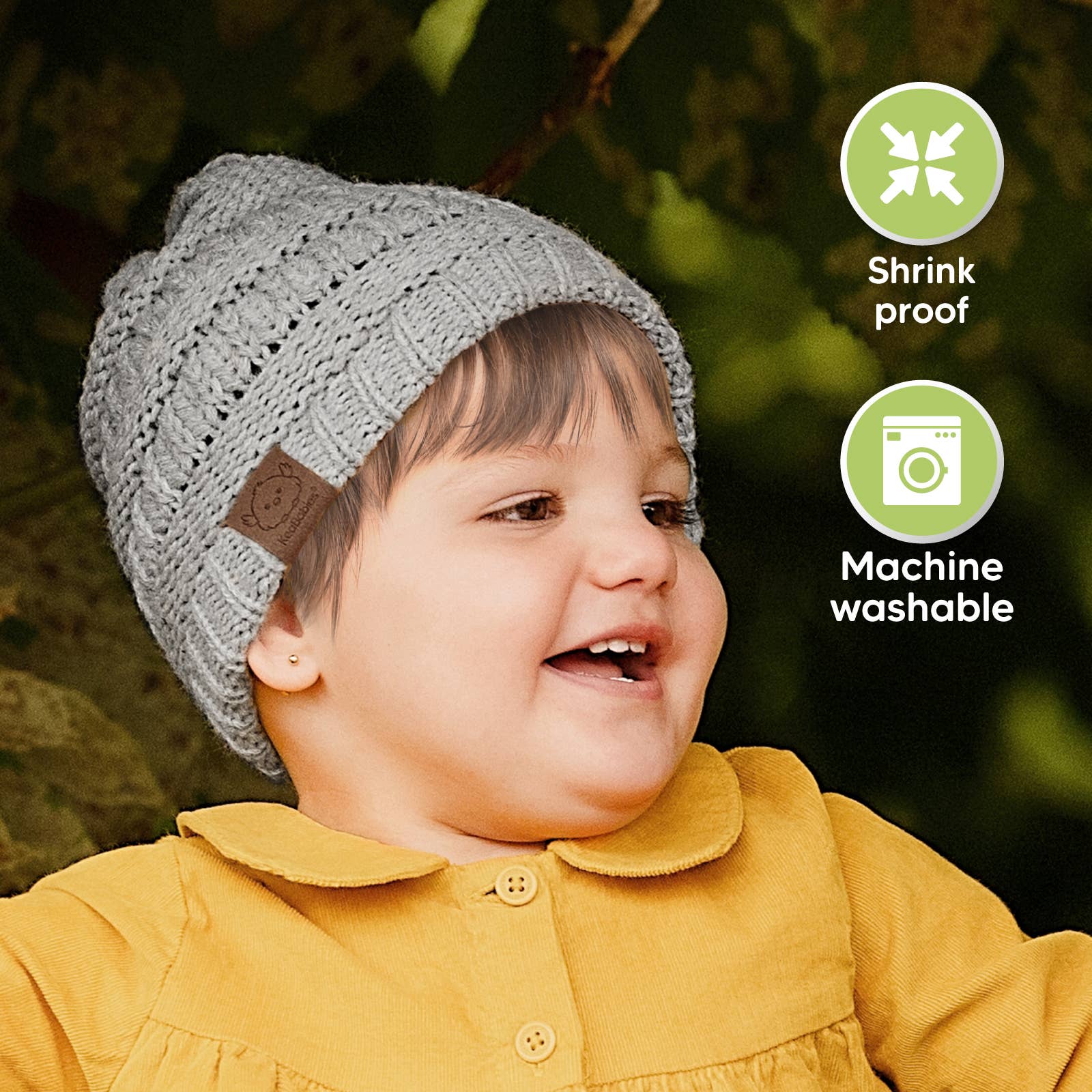 KeaBabies Warmzy Knitted Baby Beanies — 3-Pack