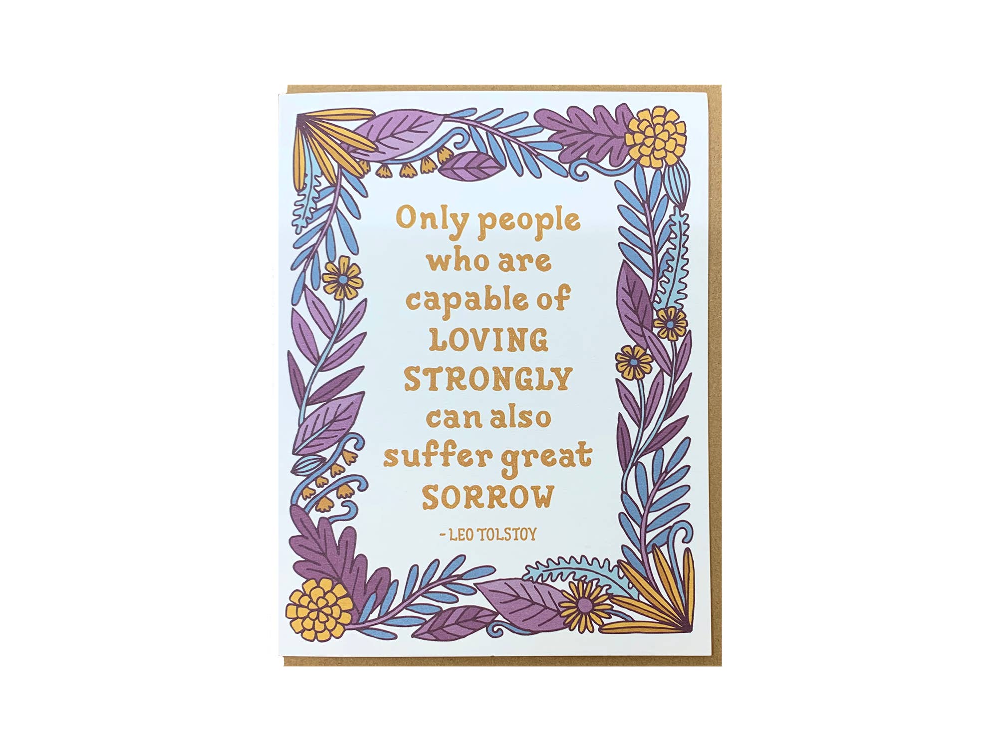 Noteworthy Paper & Press Tolstoy Sympathy Quote Greeting Card