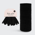 Kitsch Recycled Nylon Elastics — Black (20-Pack)