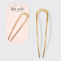 Kitsch Metal French Hair Pin — Gold