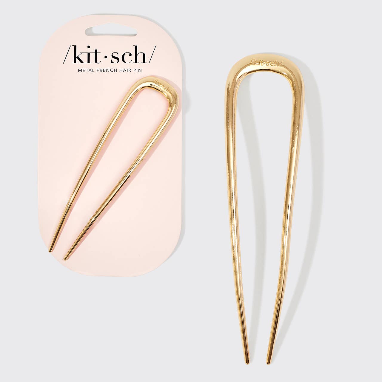 Kitsch Metal French Hair Pin — Gold