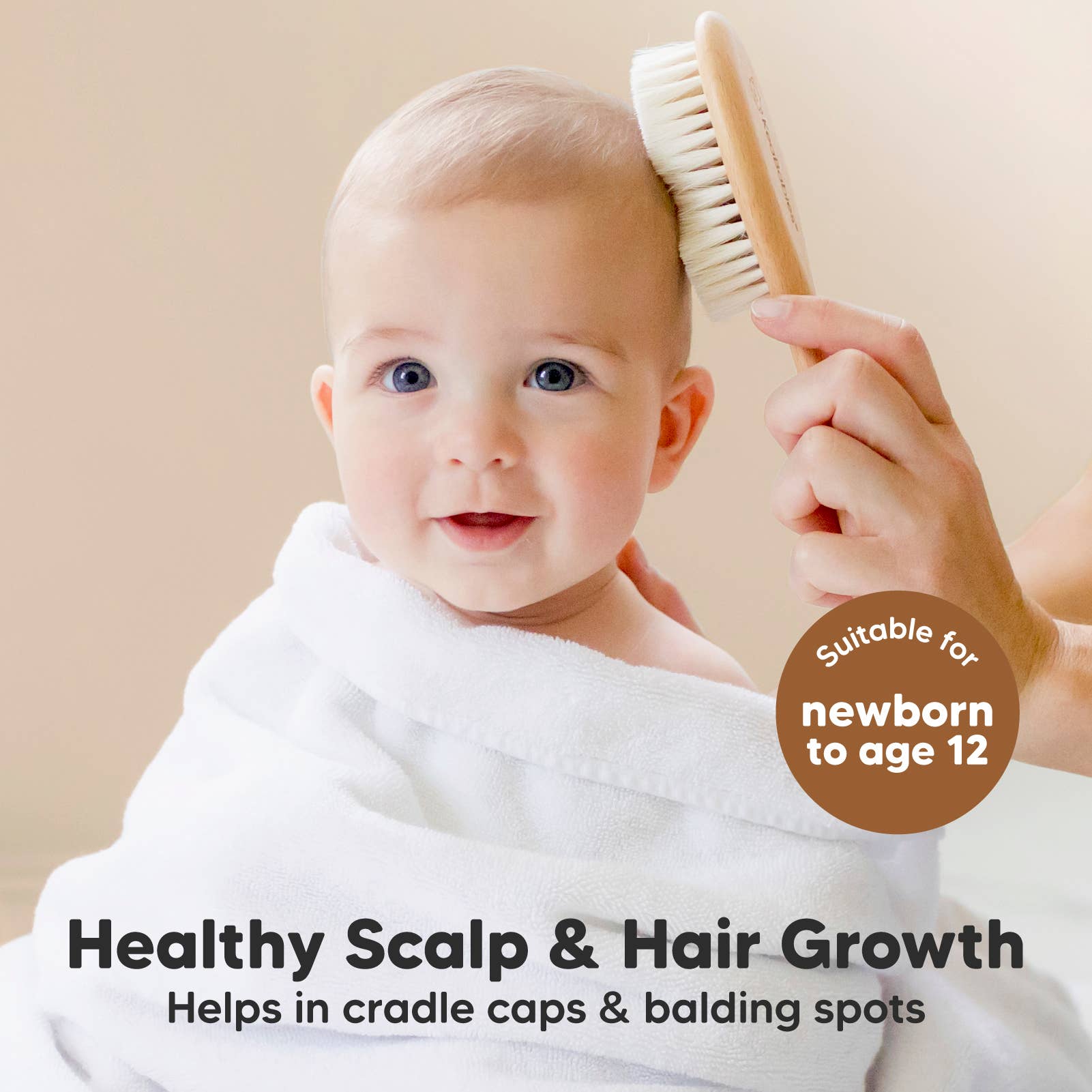KeaBabies Gentle Baby Hair Brush & Comb Set