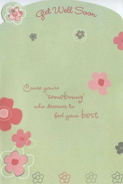 Get Well Soon Bunny Greeting Card