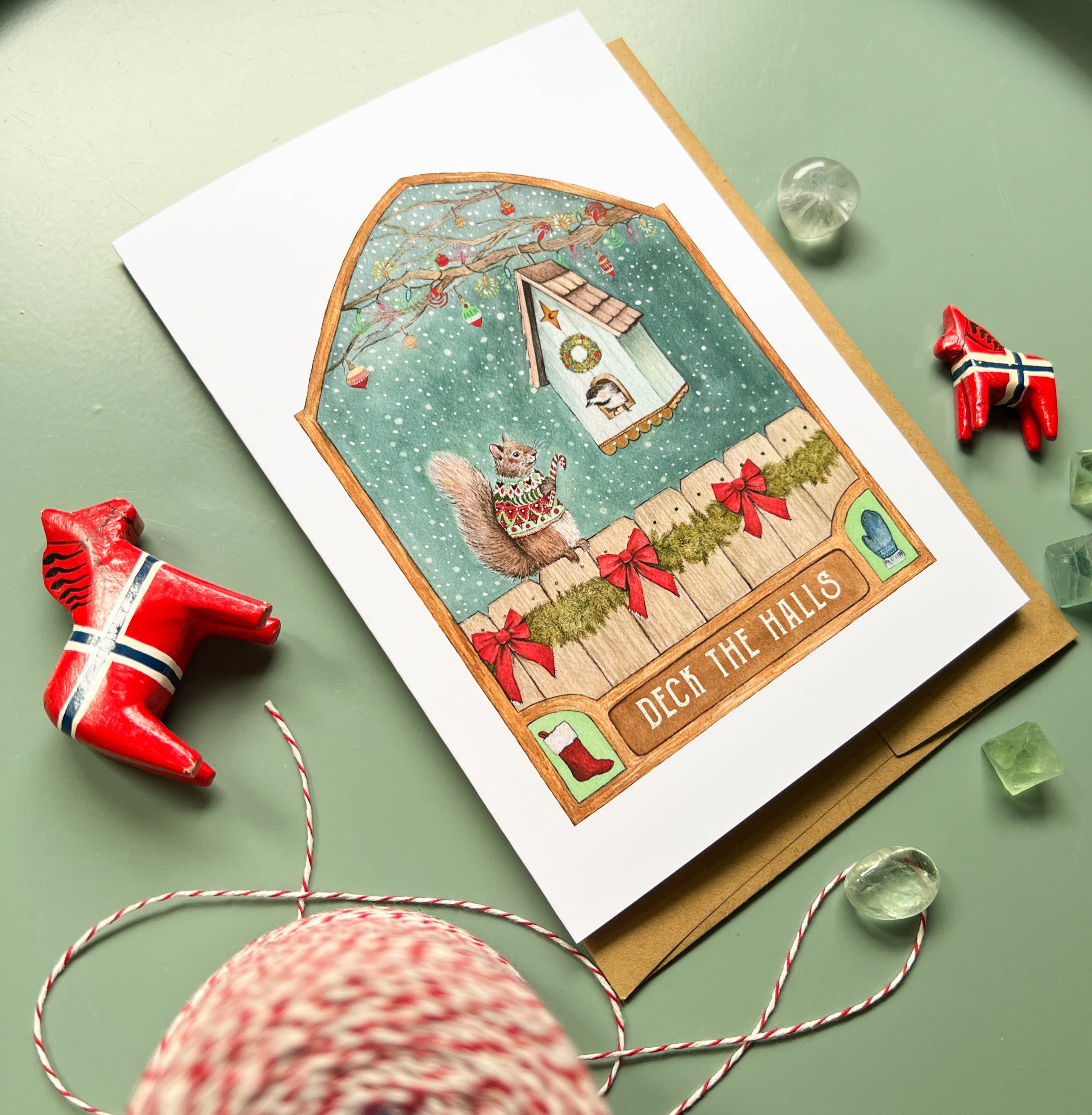 Polanshek of the Hills “Deck the Halls” Greeting Card