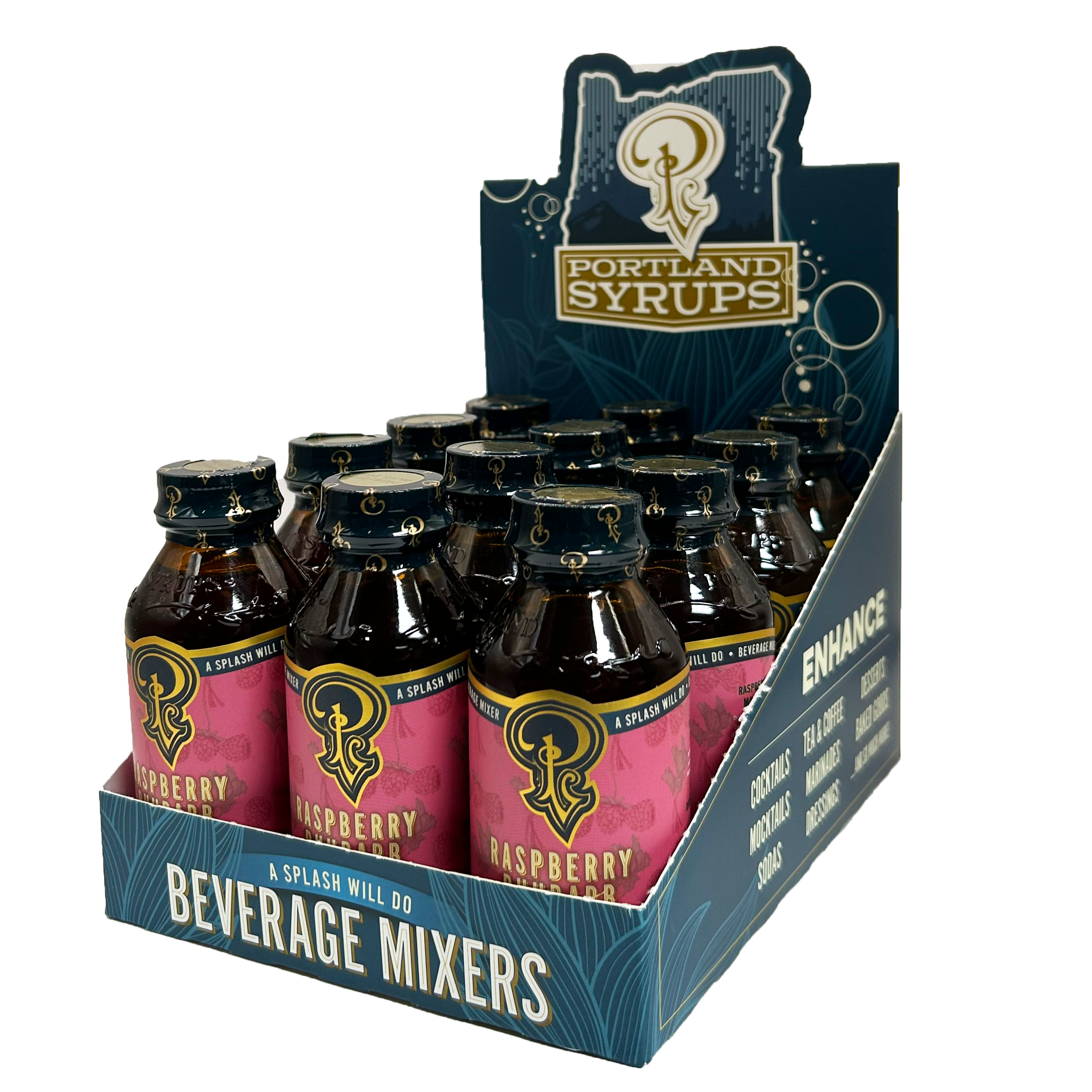 Portland Syrups Raspberry Rhubarb Craft Syrup — 3.4oz Bottle