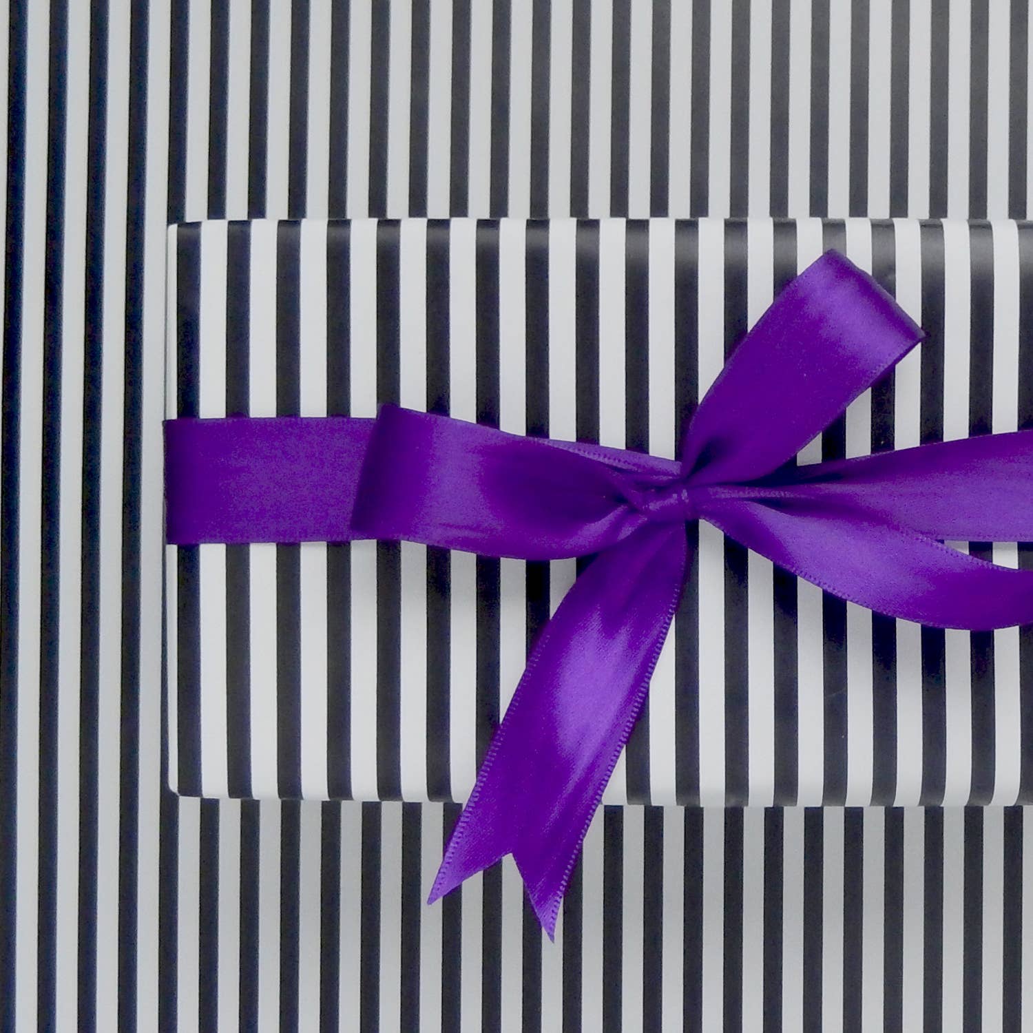 Jillson & Roberts Black & White Stripe Wrapping Paper — Roll