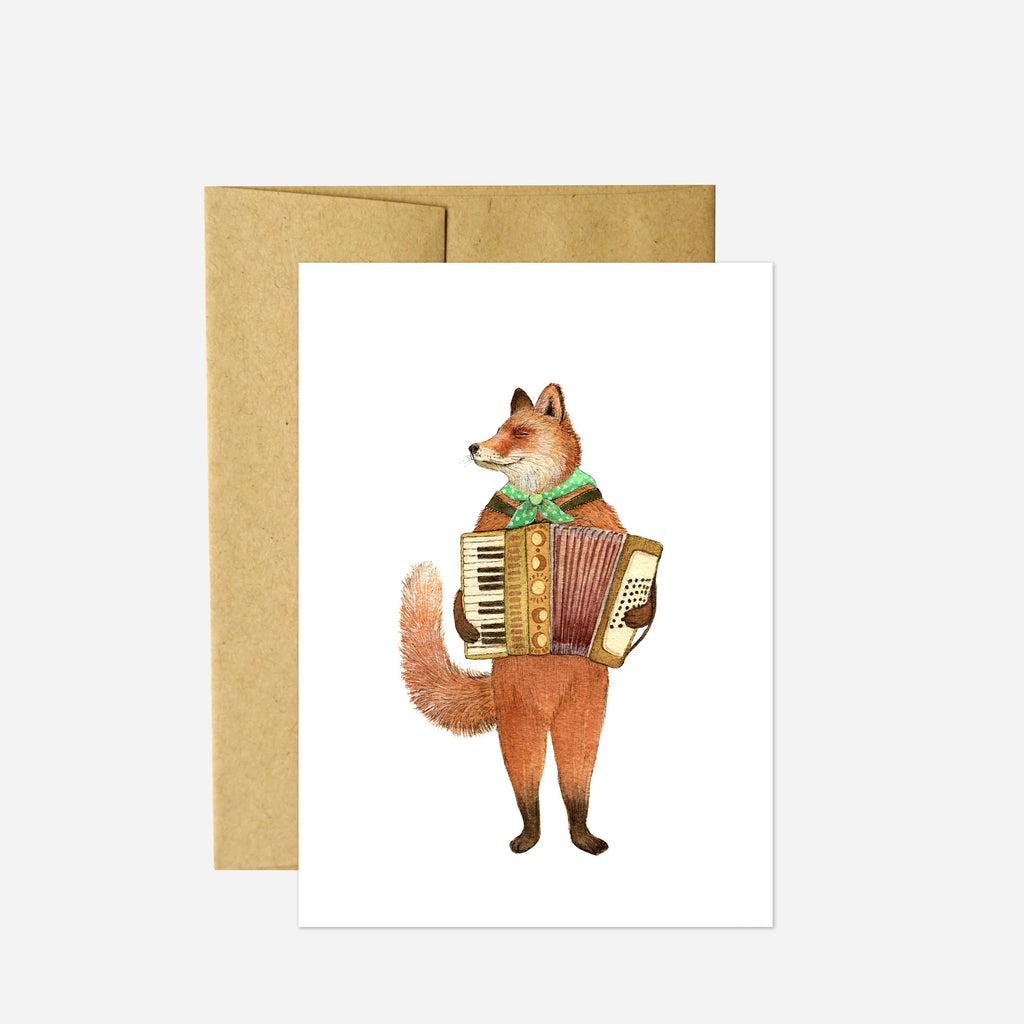 Polanshek of the Hills “Papa's Accordion” Greeting Card