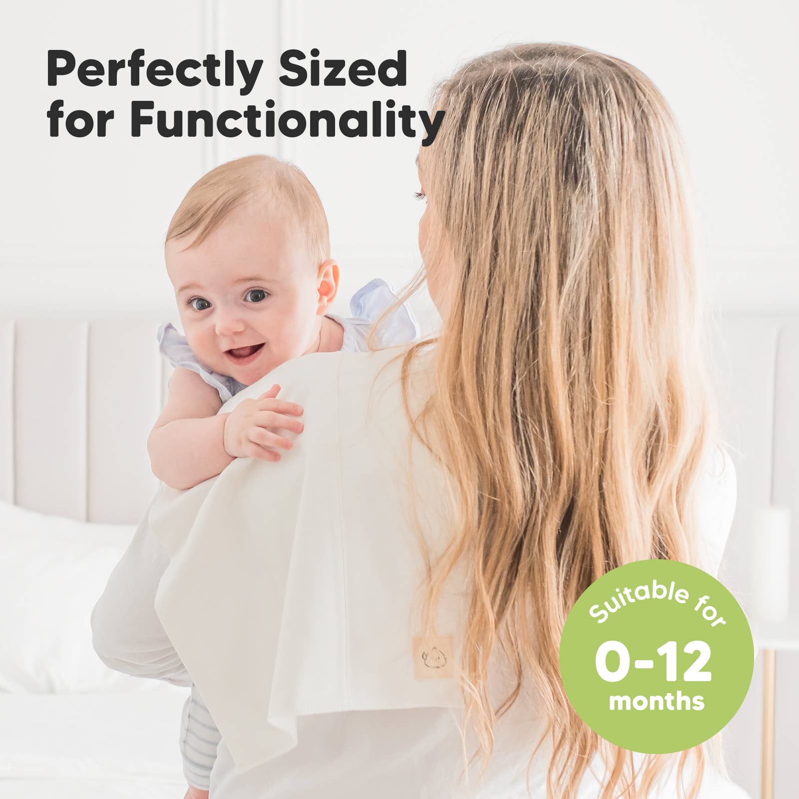KeaBabies Shea Organic Cotton Burp Cloths — Neutrals (6-Pack)
