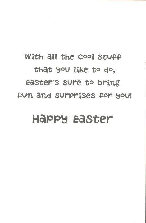 Sweet Easter Wishes Card for Boy