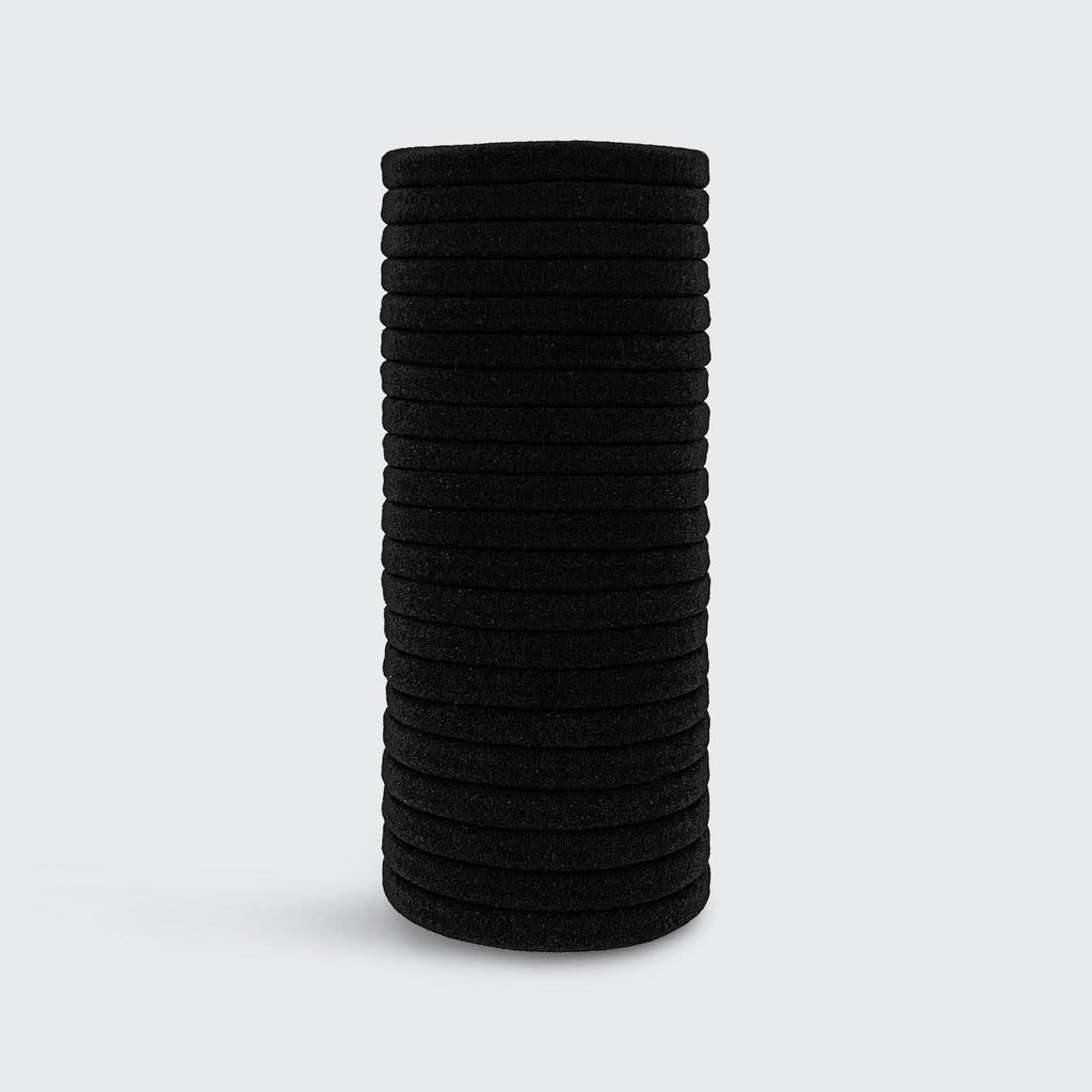Kitsch Recycled Nylon Elastics — Black (20-Pack)