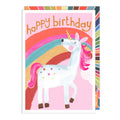 Notes & Queries Birthday Card — Unicorn with Rainbow