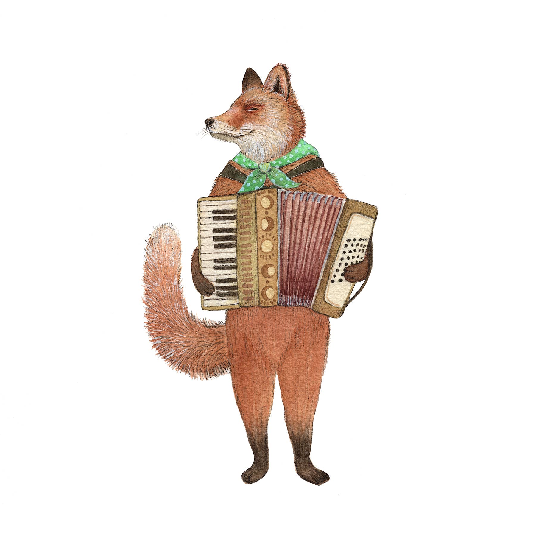 Polanshek of the Hills 8×10 Art Print — Woodland Home: Papa's Accordion