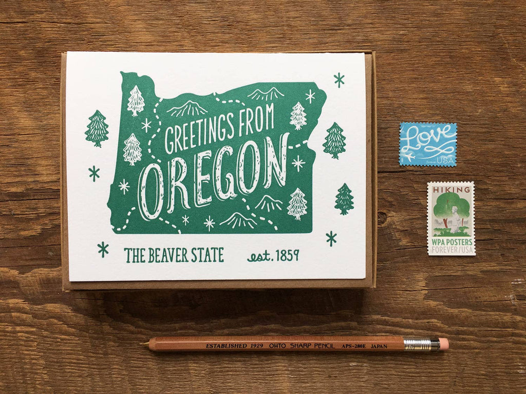 Noteworthy Paper & Press Greetings from Oregon Greeting Card
