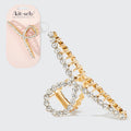 Kitsch Metal Rhinestone Loop Claw Clip — Gold
