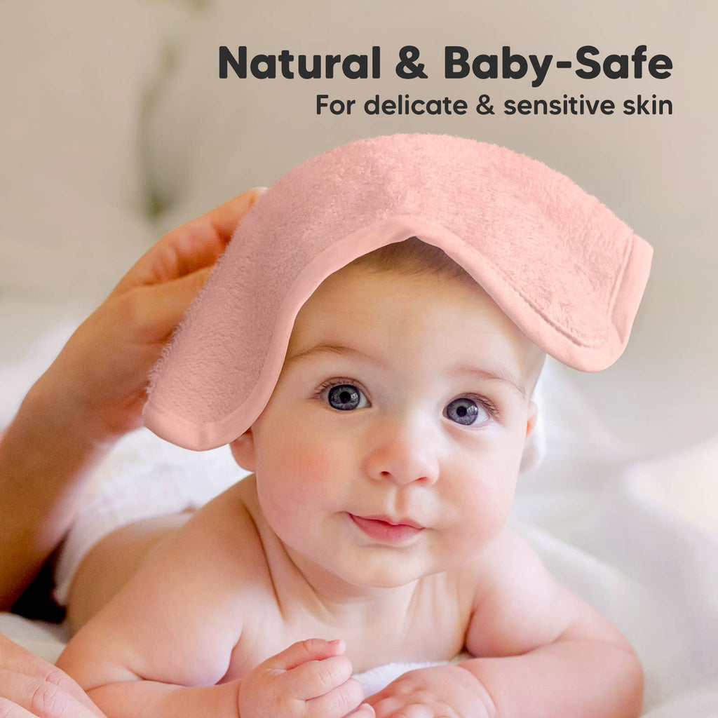 KeaBabies Ultra-Soft Baby Washcloths — Blush Pink (6-Pack)