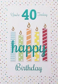 Bold 40th Birthday Celebration Card