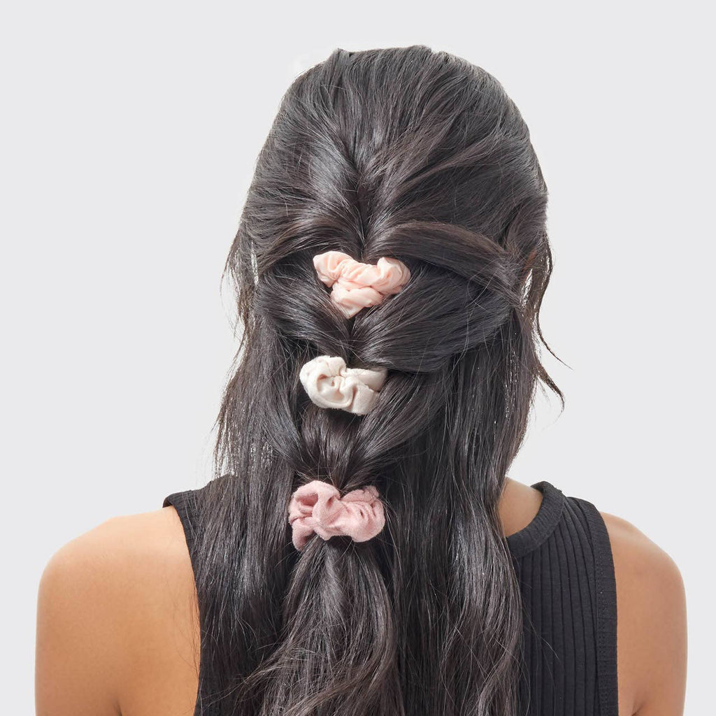 Kitsch Textured Scrunchies — Terracotta (5-Pack Set)