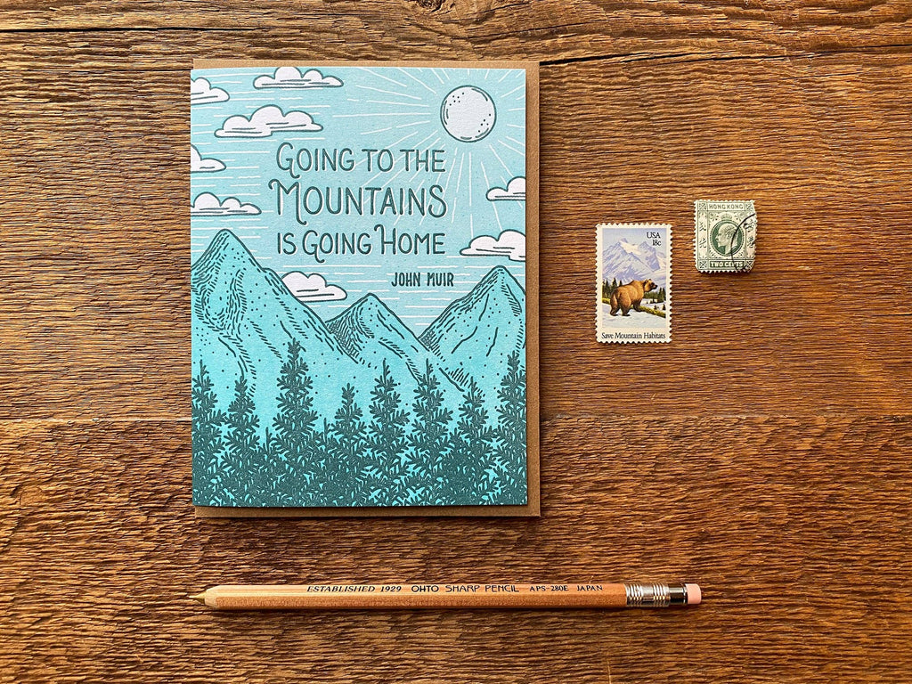 Noteworthy Paper & Press John Muir Mountains Quote Greeting Card