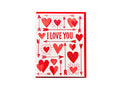 Noteworthy Paper & Press I Love You Hearts and Arrows Greeting Card