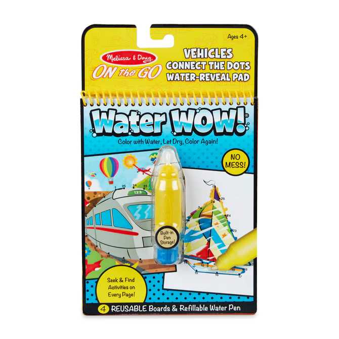 Melissa & Doug Water Wow! Vehicles Connect the Dots