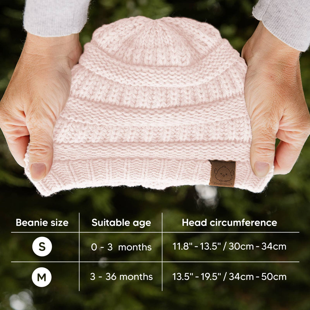 KeaBabies Warmzy Knitted Baby Beanies — 3-Pack