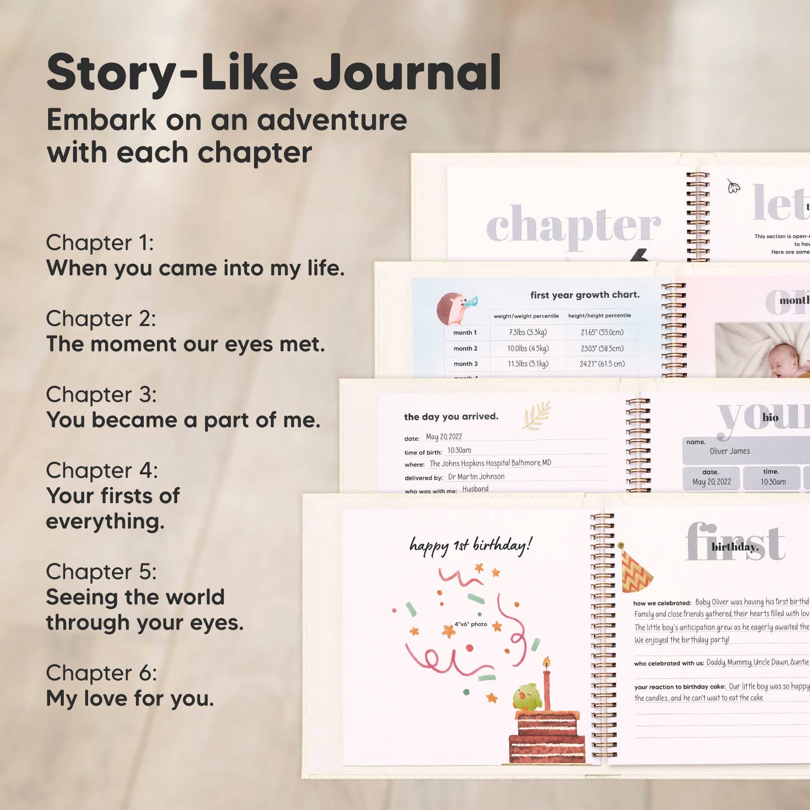 KeaBabies Frolic Baby Memory Book — Gleam Edition
