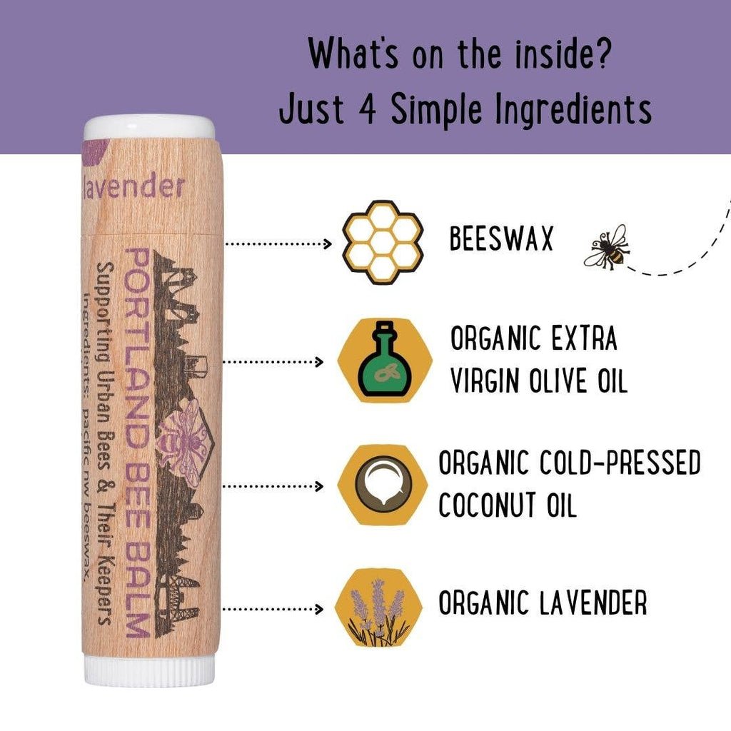 Portland Bee Balm Lavender Beeswax Lip Balm
