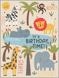 Gina B Birthday Card — Kids' Jungle Animals