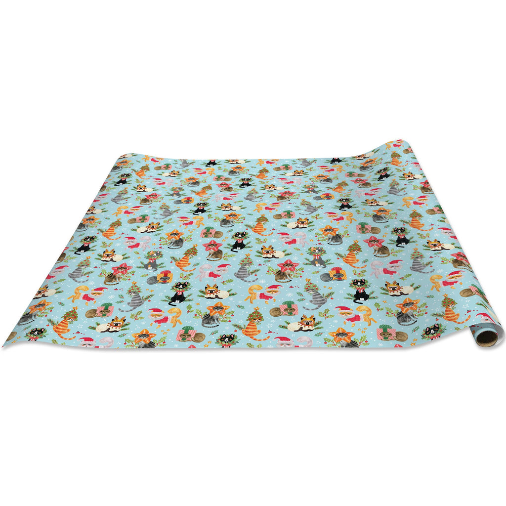 Jillson & Roberts Naughty Cats Holographic Wrapping Paper Roll
