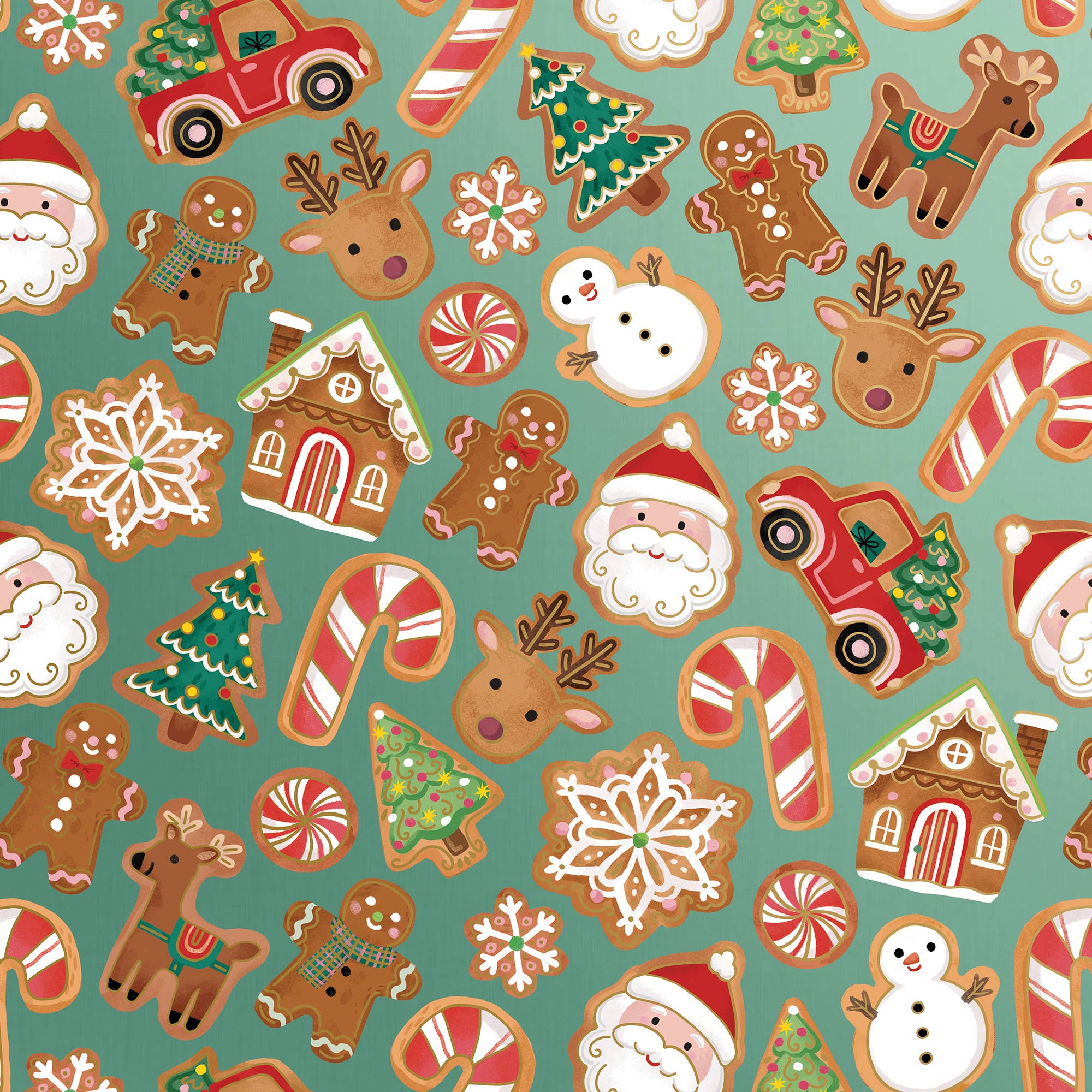 Jillson & Roberts Christmas Cookies Jumbo Wrapping Paper