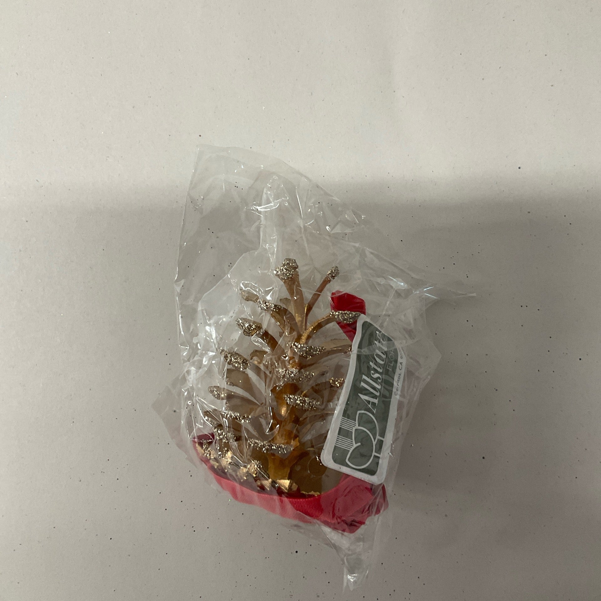 Gold Glass Pinecone Ornament