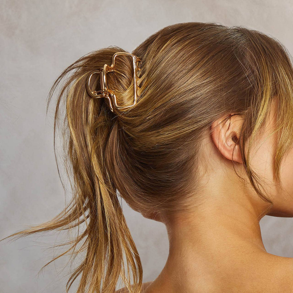 Kitsch Metal Medium Puffy Claw Clip — Gold